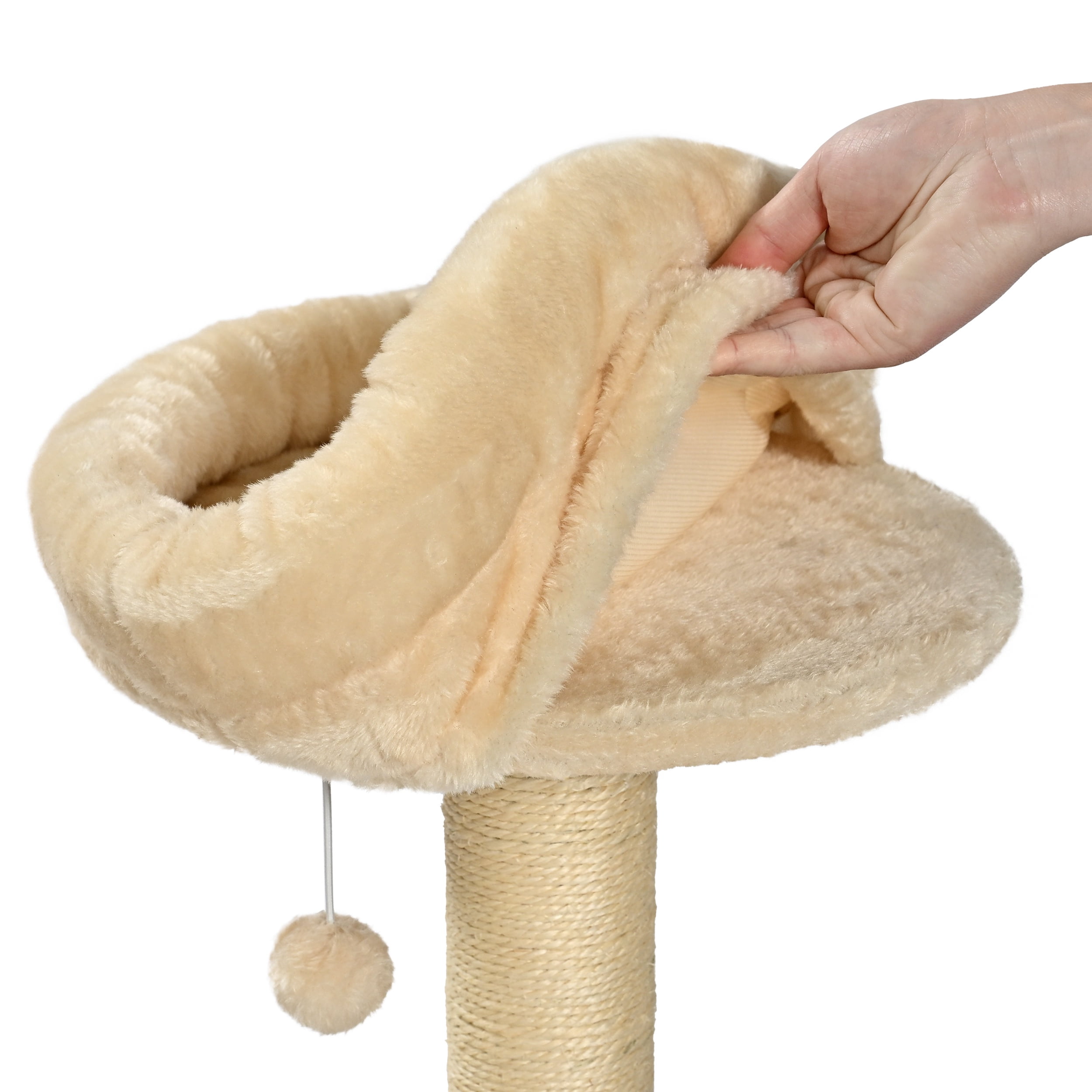 Vibrant Life 5-Level 51" Cat Tree with 2-Level Track Ball and Condo, Beige