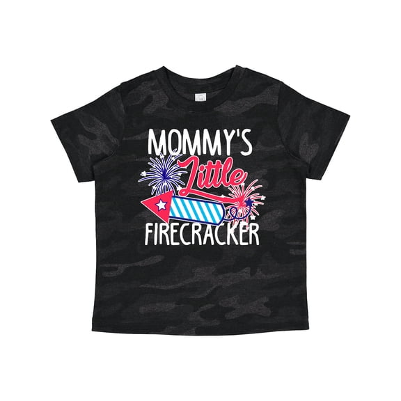 Inktastic Mommys Little Firecracker with Rocket and Fireworks Boys or Girls Toddler T-Shirt
