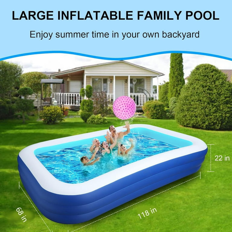 【匿名配送】Swimming Pool Free Shipping! Bluescape Inflatable Family Pool 10ft