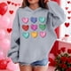 thumbnail image 4 of Sudadera con capucha y estampado de corazón de San Valentín, sudadera de manga larga para niños y niñas, chaqueta para niñas de talla mediana y grande., 4 of 7