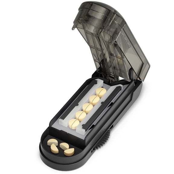 Pill Cutter Splitter for Cutting Multiple Pills, Bug Hull Adjustable Pill Cutter Splitter for Small and Tiny Pills, Gray