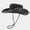 Black, variant on Washed Unisex Sun Hat with Brass Buckle for Outdoor Hiking Camping and Jungle Fishing Adventures Black,One Size
