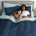 thumbnail image 4 of Bare Home Microfiber 8-Piece Dark Blue and Light Blue Bed in a Bag, Split King, 4 of 5