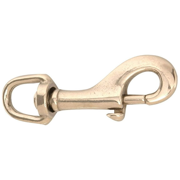 Campbell T7631304 Swiveling Bolt Snap, Stainless Steel, Polished, 1/2" Round Eye, 3/8" Opening, 3-5/16" Length, 170 lbs Working Load Limit