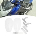 thumbnail image 4 of Handlebar Wind Shield, 2pcs Motorcycle Hand Guard ABS Curved Design High Toughness With 10mm Screw For Station Wagons For Bikes For Chopper Transparent, 4 of 8