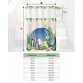 thumbnail image 6 of No Hook Shower Curtain with Snap in Liner, Summer Beach Bike Surfing Tropical Leaves Hotel Shower Curtains for Bathroom, Washable Shower Curtain Liner Set with Mesh Top Window, 54"x78", 6 of 6