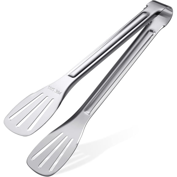 Kitchen Tongs (9'') - Stainless Steel Cooking Tongs