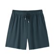 thumbnail image 5 of Rigardu mens shorts Male Spring And Summer Solid Color Shorts Ice Sense Zipper Pocket Slit Trousers Large Size Rope Five Point Pants shorts for men pants for men Green + S, 5 of 5