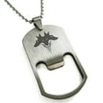 thumbnail image 1 of Stainless Steel Greek Mythology Cerberus Engraved Bottle Opener Dog Tag Pendant Necklace, 1 of 1