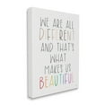 thumbnail image 3 of Stupell Industries Different Is Beautiful Inspirational Typography Quote , 36 x 48, Design by Lux + Me Designs, 3 of 7