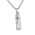 thumbnail image 1 of Colgante de collar con forma de tubo de acero inoxidable y botella de vidrio Yuxing color plateado, 1 of 5