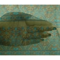 thumbnail image 4 of oneOone Viscose Chiffon Fabric Leaves & Floral Block Printed Fabric 1 Yard 42 Inch Wide, 4 of 4