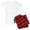 With Red Plaid Pant, variant on CafePress - Tuxedo2 Women's Light Pajamas - Women's Short Sleeve Print T-Shirt and Pants Light Cotton Pajama Set