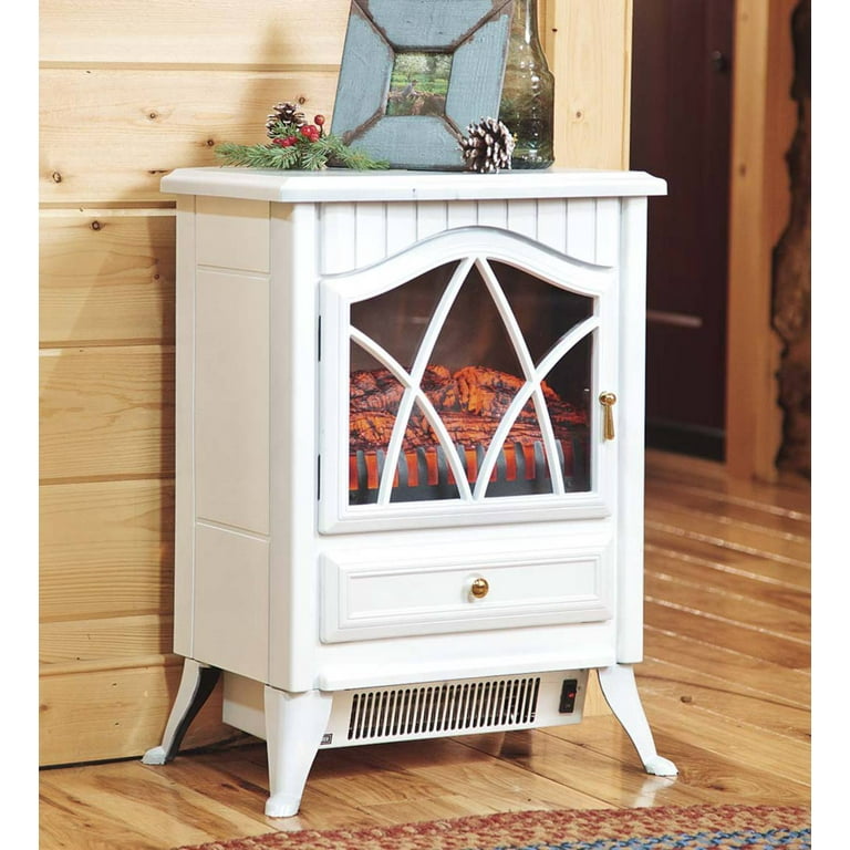 Plow u0026 Hearth Compact Electric Stove - Ivory - Walmart.com