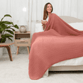 thumbnail image 3 of Comfy Cubs Muslin Blanket, Large 90” x 90”, 6 Layer Cooling Cotton Softness (Dusty Rose, Queen), 3 of 8