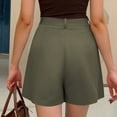 thumbnail image 5 of ClodeEU Women's High Waisted A Line Wide Leg Shorts,Loose Fit Casual Short Army Green,Womens Plus M, 5 of 8