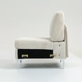 thumbnail image 3 of Modular Sectional Sofa, Armless Seat, Single Accent Chair, Beige Corduroy Fabric, Versatile Seating Arrangements, 3 of 11