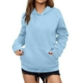 thumbnail image 2 of BLCHUNen Fleece Hoodies for Women Pullover Long Sleeve Tops Workout Sports Gym Active Athletic Casual Sweatshirts with Pocket, 2 of 7