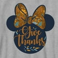 thumbnail image 2 of Boy's Minnie Mouse Give Thanks Fall Silhouette Graphic Tee Athletic Heather X Large, 2 of 5