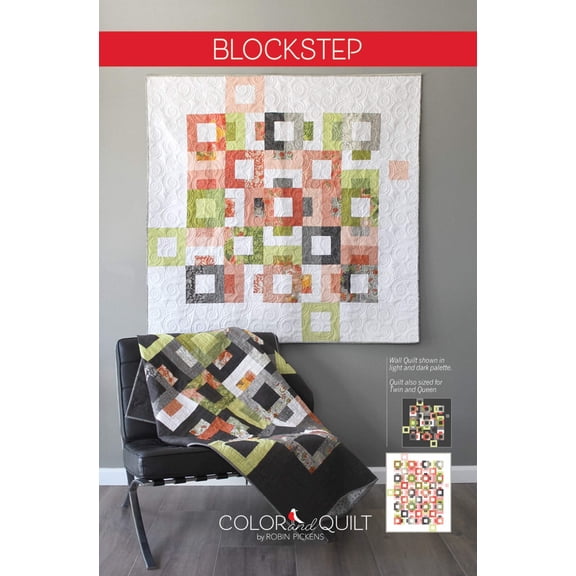 Blockstep Quilt Pattern by Robin Pickens