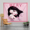thumbnail image 1 of Papel pintado de estilo nórdico digno de Instagram para dormitorios, rosa y femenino, tela de terciopelo grueso, 100 x 70 cm, viene con una lámpara de luz de estrellas de 3 m., 1 of 3