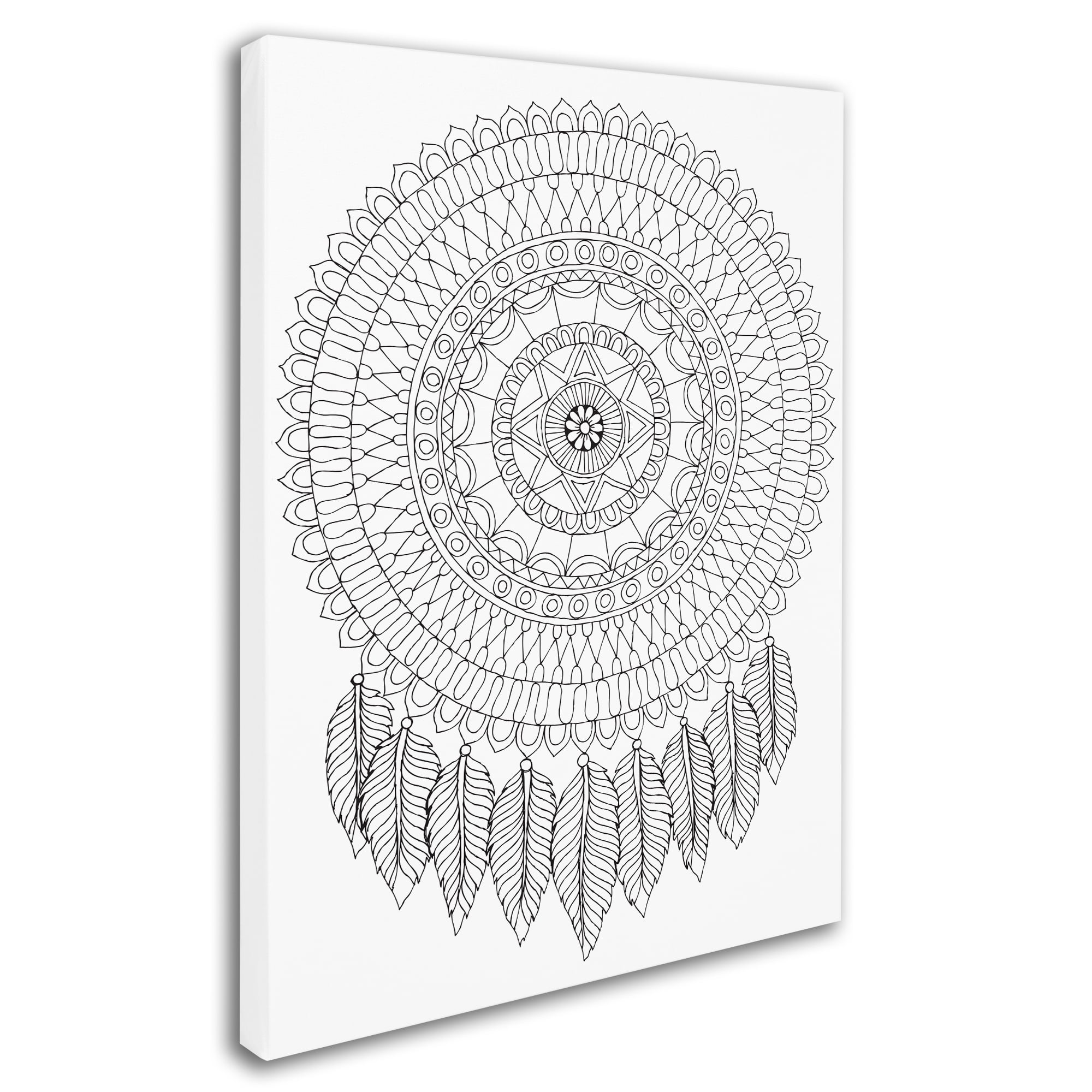 Trademark Fine Art "Mandalafeather Dreamcatcher" Canvas Art by Hello Angel
