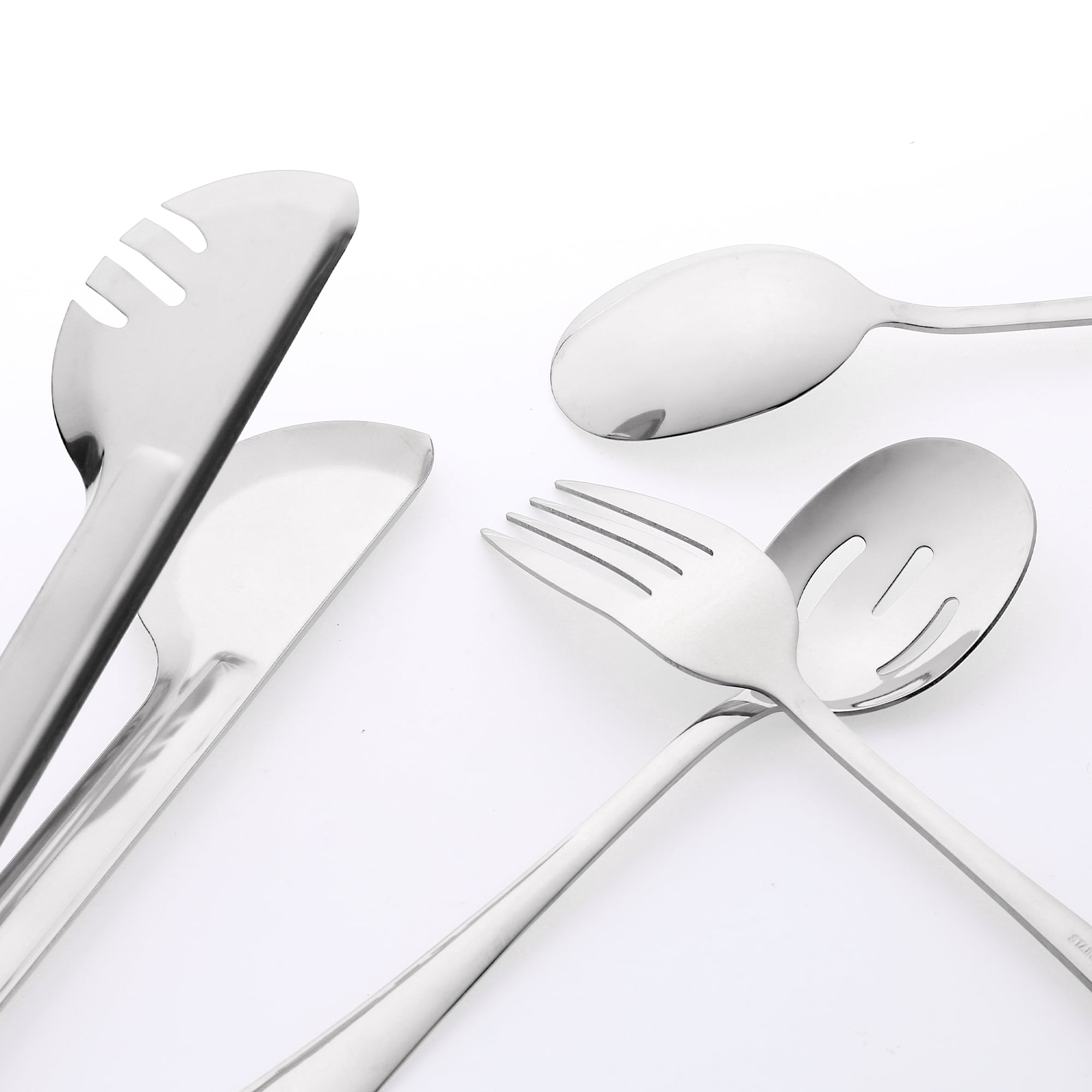 Unique Bargains Stainless Steel Flatware Set with Spoons and Forks Silver 8 Pcs