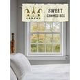 thumbnail image 5 of Curtain Valance for Windows,Farm Dwarf Sweet Gnome Bee Watercolor Yellow Stripes Kitchen Valances Rod Pocket Short Curtains,Pastoral Flower Black Lines Window Treatment Panel for Bedroom 60"x18", 5 of 7