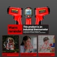 thumbnail image 3 of Pyrometer Infrared Thermometer, Non-contact Temperature Sensing , -50 To 600 -58F~1112F With Adjustable Emissivity, 12:1 D:S Ratio, LCD Backlight, Hi/Lo Alarm, Data, 3 of 7