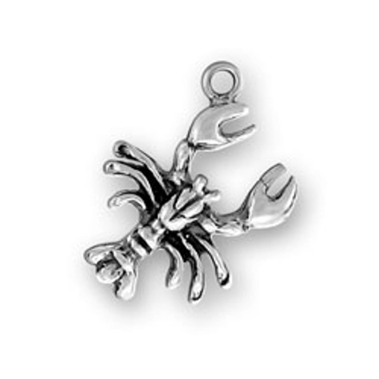 Sterling Silver Girls .8mm Box Chain 3D Spider Or Tick Pendant Necklace