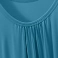 thumbnail image 4 of Amvlyk Nightgowns for Women Modal Nightgown Pleated Front Sleepshirt Mid-Length Sleeveless Nightshirt Solid Color Round-Neck Nightdress Loose Loungewear Casual Sleepwear House Dress Home Wear Pajamas, 4 of 6