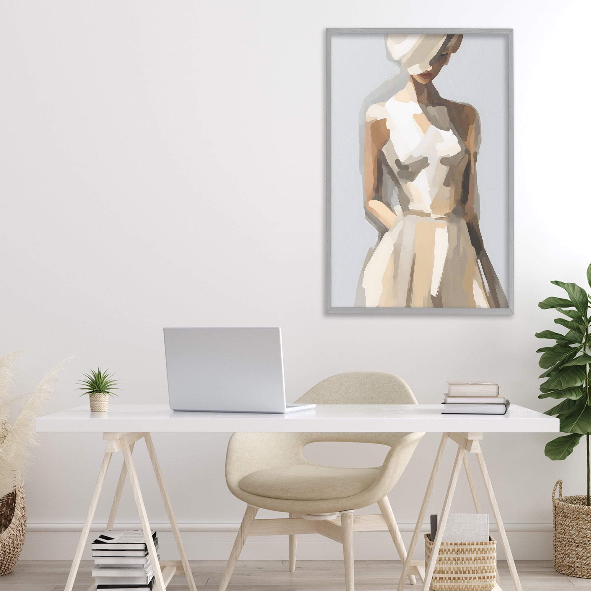 Stupell Industries Sophistication of the Muse Gray Framed Giclee Art, design by Creative Studio