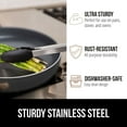 thumbnail image 6 of GORILLA GRIP Set of 2 Stainless Steel Heat-Resistant Kitchen Tongs, 7 and 12 Inch, Black, 6 of 10