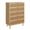 Natural wood cabinet body, variant on 5 Drawer Dresser, Rattan Wide Chest of Drawers for Bedroom Living Room,Large