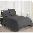thumbnail image 2 of Bed Sheet 6 Piece, 100% Egyptian Cotton, 12" Deep Pocket, 600 Thread Count - Dark Gray Solid, Full XL Size., 2 of 5