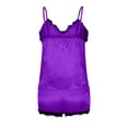 thumbnail image 5 of BONIXOOM Christmas Pajamas For Couples Christmas Pajamas For Women Sleepwear Drawstring Sleeveless Solid Sleepwear Sets Purple XXL, 5 of 9