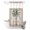 Brown, Green, variant on No Hook Shower Curtain, Palm Trees Shower Curtains for Bathroom with See Through Top Window, Brown Tropical Plants Summer Green Waterproof & Washable Bath Curtain Extra Long 72"x96"
