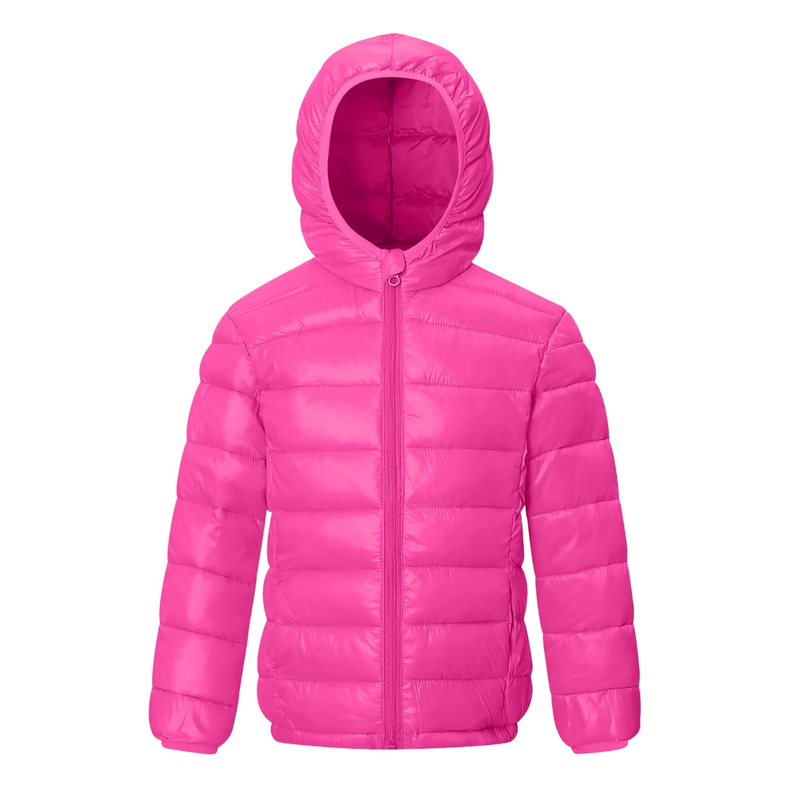 Kogui Girls Girl Jacket Girls Winter Coats Packable Snowsuit Outwear Jackets Lightweight Down Jacket Puffer Jacket Size 5T 6T (Hot Pink,5-6 Years)