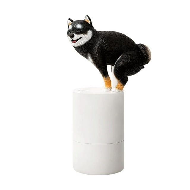 Dispensador automático de jabón espumoso para perros, máquina para lavarse las manos, ahorra espacio, lindo, sin líquido negro