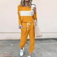 thumbnail image 2 of YUGYXL Sweatsuits Women 2 Piece Outfit Lounge Travel Outfits Casual Jogger Sets Plus Size Sweat Suits Comfy Fall Sets Orange XXXXL, 2 of 5