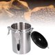 thumbnail image 1 of Recipiente Para Granos De Café En Grano Con Válvula De Escape Recipiente Para Almacenamiento De Hojas De Té Para Uso En La Cocina Cuchara Plateada 1,8 L Relleno 750 G De Granos, 1 of 7