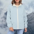 thumbnail image 4 of Breezora Womens Color Block Wind Resistant Lightweight Jacket Water Repellent Utility Anorak Jacket XXXL Size Light Blue, 4 of 9