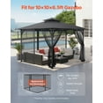 thumbnail image 2 of VEVOR Replacement Mesh Gazebo Netting Screen for 10x10x 6.5 ft Outdoor Patio, Net Only, 2 of 9
