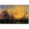 thumbnail image 1 of Ceramic Tile Mural-William Bradford Waterfront Painting 393. 36" w x 24" h using (24) 6 x 6 ceramic tiles, 1 of 3