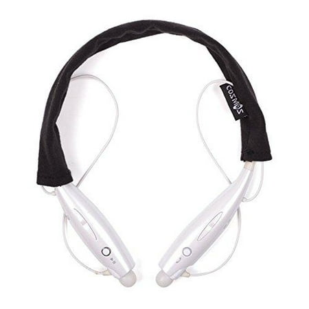 cosmos black soft cotton headset cover/protector/sleeve for lg tone pro ultra infinim / tone+ hbs-730 and other lg tone stereo wireless bluetooth headset headphone