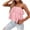 Pink, variant on Womens Cami Tank Tops Solid Color Thin Strap Layered Ruffled Sleeveless Tank Top for Summer Casual Outings and Styling