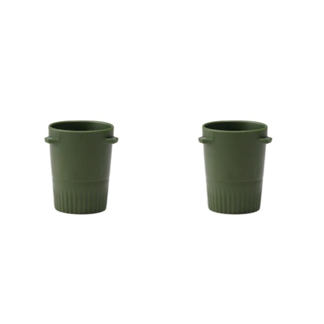 Advancent taza dosificadora taza para olfatear suministros de café sin rebabas tarro de polvo a prueba de herrumbre a prueba de golpes 58mm/Verde 2piezas