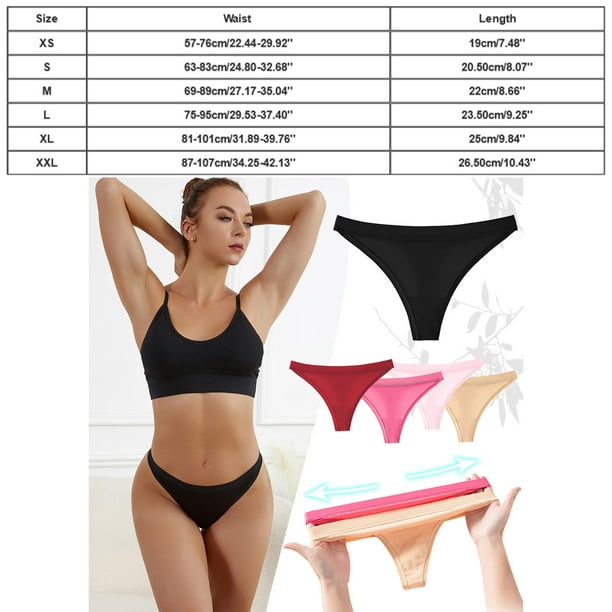 nsendm Female Underpants Adult Seamless Panties for Women No Show Underpants  Patchwork Color Underwear Panties Bikini Solid Seamless Womens(Pink, M) 