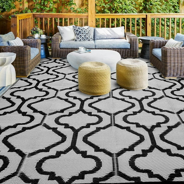 Large 6x9 Outdoor Camping Rug Waterproof, Reversible, Recyclable, and