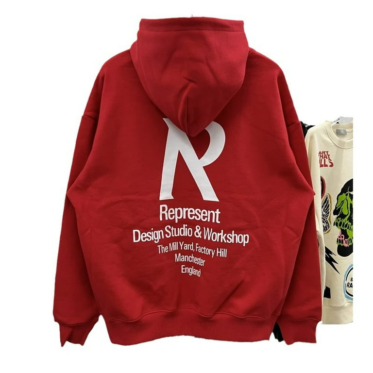 REPRESENT Hoodie Casual Loose LIFE Letter R Printed Hooded High Street Sweatshirt Men s and Women s Padded Hoodie Walmart